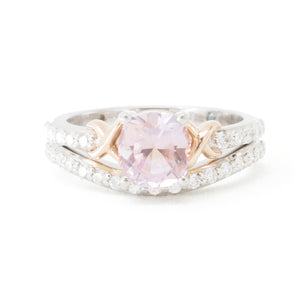 Alicia's Custom Pink Sapphire Gold Engagement Ring